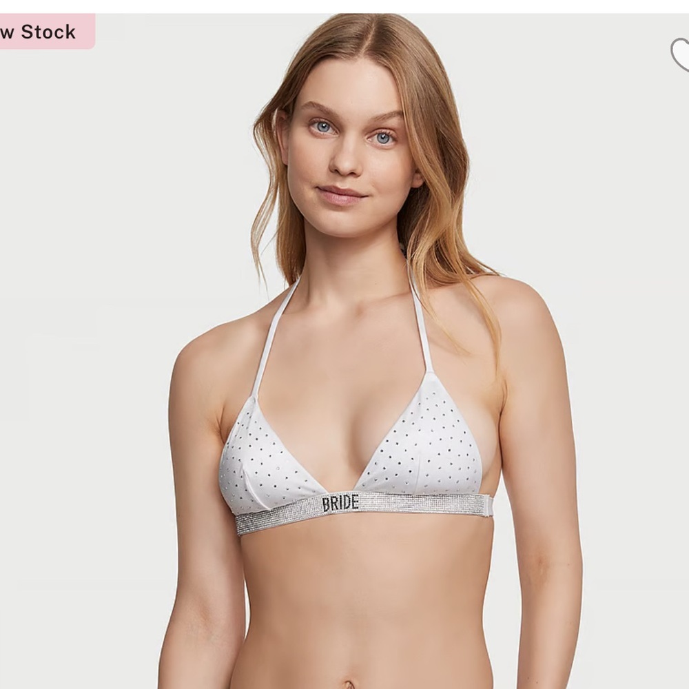 White Bridal Bikini Top
